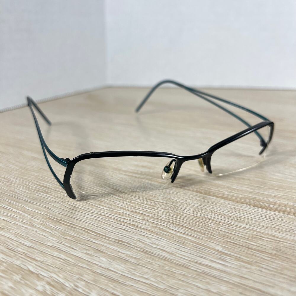 Lamy Captive 1018 C01 Eyeglasses Half Rim FRAMES ONLY Black Blue 49-19-140